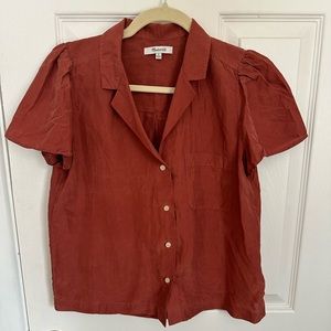 Worn once Madewell 100% silk top